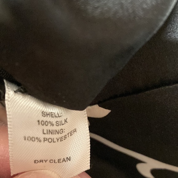 EUC White House Black Market 100% Silk Strapless Women’s Dress Size 0 - Picture 9 of 10